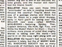 Stan Lee's announcement from the July 1966 Bullpen Bulletins